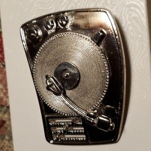 "New"Custom Made Turntable Belt Buckle"Moving Turntable"